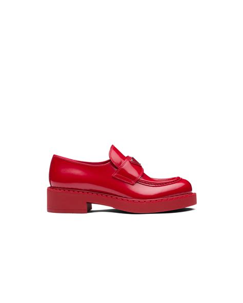 Scarlet Chocolate brushed leather loafers 